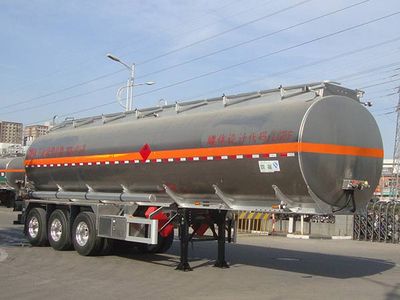 Lingyu  CLY9407GYY3 Aluminum alloy oil transport semi-trailer