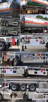 Lingyu  CLY9407GYY3 Aluminum alloy oil transport semi-trailer