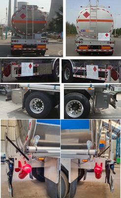 Lingyu  CLY9407GYY3 Aluminum alloy oil transport semi-trailer