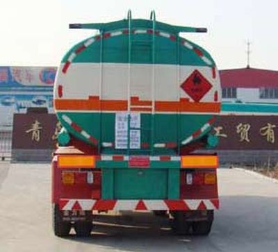 Huachang brand automobiles QDJ9408GHYA Chemical liquid transportation semi-trailer