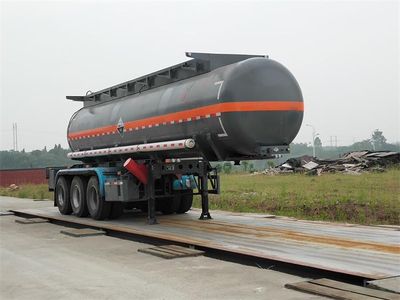 Minjiang brand automobiles YZQ9400GFW Tank transport semi-trailer for corrosive substances