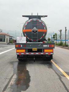 Minjiang brand automobiles YZQ9400GFW Tank transport semi-trailer for corrosive substances