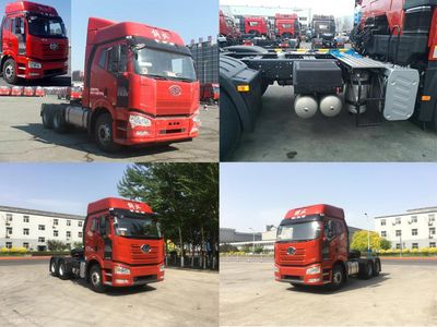 Jiefang Automobile CA4250P66K2T1E5 Flat head diesel semi-trailer tractor