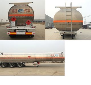 Chuanteng  HBS9403GYYL Aluminum alloy oil transport semi-trailer