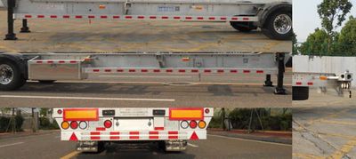 Shengtong brand automobile CSH9353TJZ Aluminum alloy container transport semi-trailer