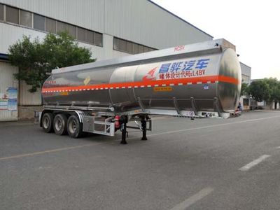 Changhua  HCH9402GYW Aluminum alloy oxidizing goods tank transport semi-trailer