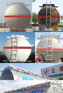 Changhua  HCH9402GYW Aluminum alloy oxidizing goods tank transport semi-trailer