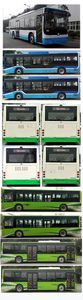 Chinese license plate cars TEG6105BEV19 Pure electric city buses