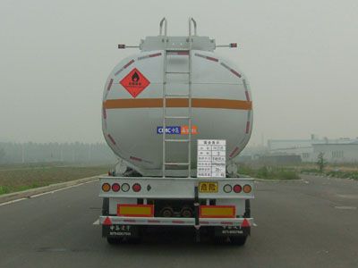 Lingyu  CLY9350GRY Flammable liquid tank transport semi-trailer