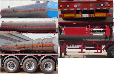 Zhengkang Hongtai brand automobiles HHT9402GRYC Flammable liquid tank transport semi-trailer