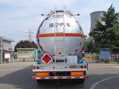 Lingyu  CLY9401GRYQ Aluminum alloy flammable liquid tank transport semi-trailer