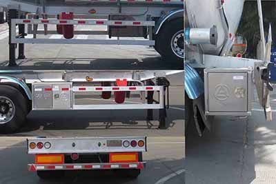 Lingyu  CLY9401GRYQ Aluminum alloy flammable liquid tank transport semi-trailer