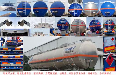 Ruijiang  WL9407GRYJ02 Aluminum alloy flammable liquid tank transport semi-trailer