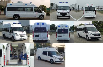 Jiangling Quanshun brand automobiles JX5048XJHML26 ambulance