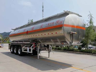 Zhuanzhi  YZZ9404GRYLZ Aluminum alloy flammable liquid tank transport semi-trailer