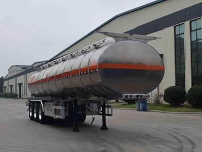 Jinbi  PJQ9403GRYL Aluminum alloy flammable liquid tank transport semi-trailer