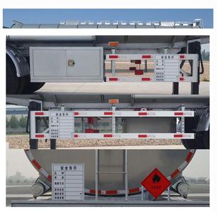 Jinbi  PJQ9403GRYL Aluminum alloy flammable liquid tank transport semi-trailer