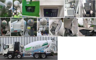 Lingyu  CLY5317GJB30BEV2 Electric exchange type pure electric concrete mixing and transportation vehicle