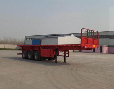 Jinlong Dongjie brand automobiles TDJ9370ZZXP Flat dump semi-trailer