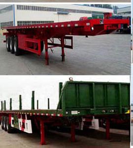 Jinlong Dongjie brand automobiles TDJ9370ZZXP Flat dump semi-trailer