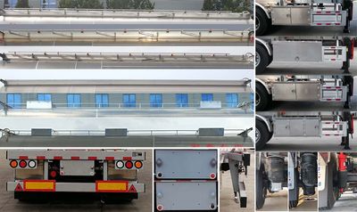 Zhengkang Hongtai brand automobiles HHT9408GRYE Aluminum alloy flammable liquid tank transport semi-trailer