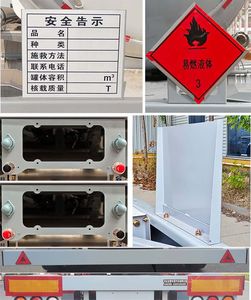 Zhengkang Hongtai brand automobiles HHT9408GRYE Aluminum alloy flammable liquid tank transport semi-trailer