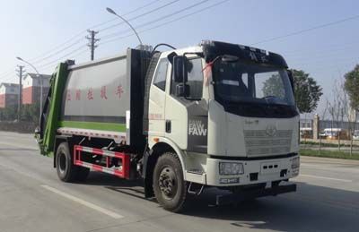 Huatong brand automobiles HCQ5182ZYS6CA Compressed garbage truck