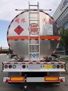 Hehai Mingzhu  MZC9407GRY Aluminum alloy flammable liquid tank transport semi-trailer