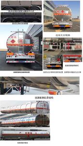 Hehai Mingzhu  MZC9407GRY Aluminum alloy flammable liquid tank transport semi-trailer