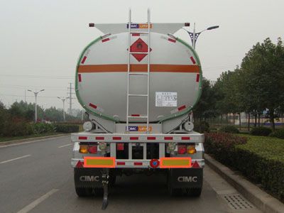 Lingyu  CLY9340GRY Flammable liquid tank transport semi-trailer