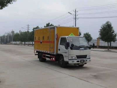 Jiangte brand automobiles JDF5060XFWJ5 Corrosive goods box transport vehicle