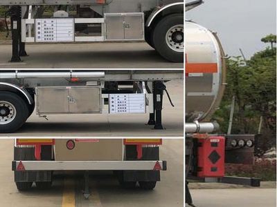 Zhuanwei  HTW9400GYYLC Aluminum alloy oil transport semi-trailer