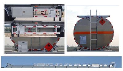 Jinbi  PJQ9405GRYL Aluminum alloy flammable liquid tank transport semi-trailer