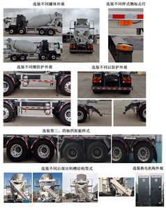 Haowo  ZZ5312GJBV3567Z11SEV Electric exchange type pure electric concrete mixing and transportation vehicle