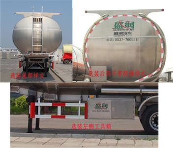 Shengrun  SKW9406GYSL Aluminum alloy liquid food transportation semi-trailer