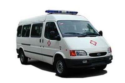 Jiangling Quanshun brand automobiles JX5037XJHDLM ambulance