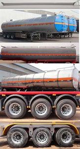 Zhengkang Hongtai brand automobiles HHT9406GHY Chemical liquid transportation semi-trailer