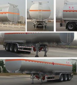 Lingyu  CLY9407GYY1 Aluminum alloy oil transport semi-trailer