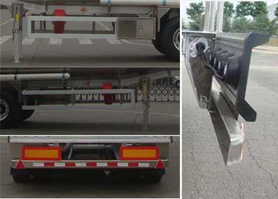 Lingyu  CLY9407GYY1 Aluminum alloy oil transport semi-trailer