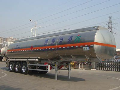 Lingyu  CLY9407GYYB Aluminum alloy oil transport semi-trailer