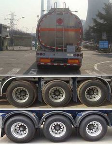 Lingyu  CLY9407GYYB Aluminum alloy oil transport semi-trailer