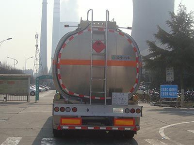 Lingyu  CLY9407GYYB Aluminum alloy oil transport semi-trailer