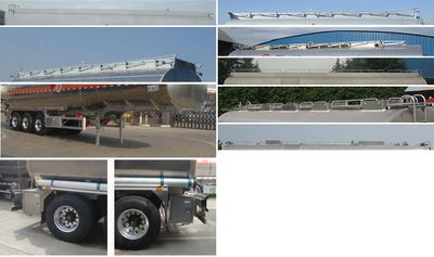 Lingyu  CLY9407GYYB Aluminum alloy oil transport semi-trailer