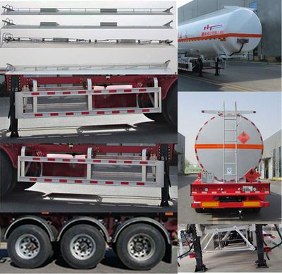 Jining Hongtai brand automobiles NHT9403GRY Flammable liquid tank transport semi-trailer