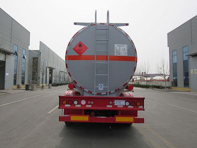 Jining Hongtai brand automobiles NHT9403GRY Flammable liquid tank transport semi-trailer