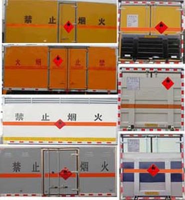 Jiangte brand automobiles JDF5161XRYBJ Flammable liquid box transport vehicle