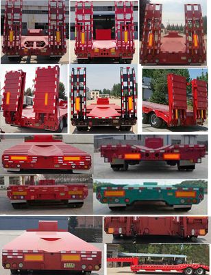 Yongsheng Automobile LYS9352TDP Low flatbed semi-trailer