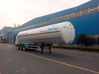 Han Zhong Shen Leng  ZHJ9380GDYA Low temperature liquid transport semi-trailer