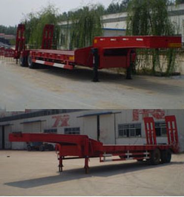 Guangke brand automobiles YGK9351TDP Low flatbed semi-trailer