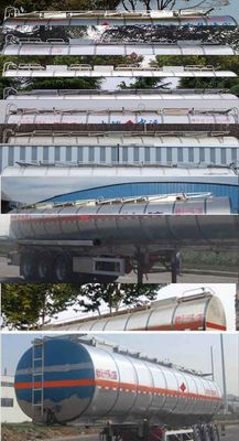 Lingyu  CLY9401GRYT Aluminum alloy flammable liquid tank transport semi-trailer